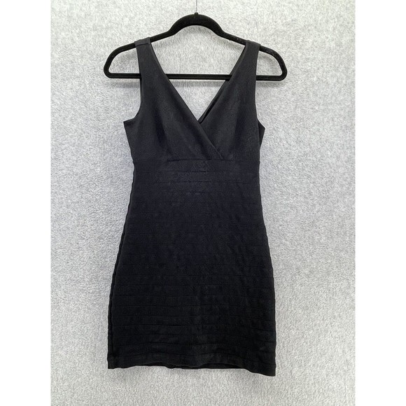 Express Dresses & Skirts - Express Women's Dress Sleeveless Surplice Tiered Bodycon Size Small Black